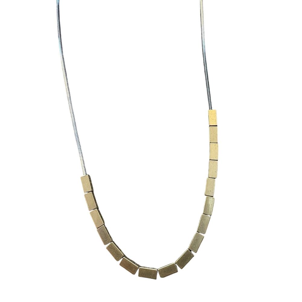 Park Lane Two Tone Gold And Silver Beaded Necklace Gorgeous Classic Boho